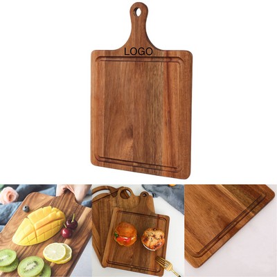 Wood Cutting Board with Handle