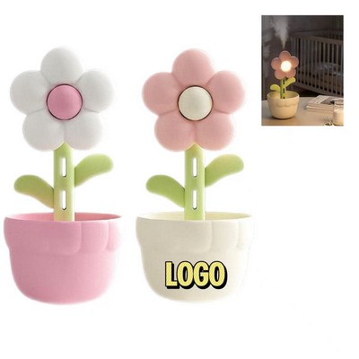 Flower Shaped USB Humidifier with Night Light and 10 Oz. Tank