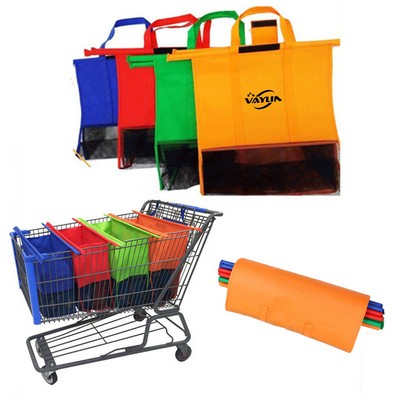4PCS Reusable Grocery Shopping Cart Organizer Bag Set