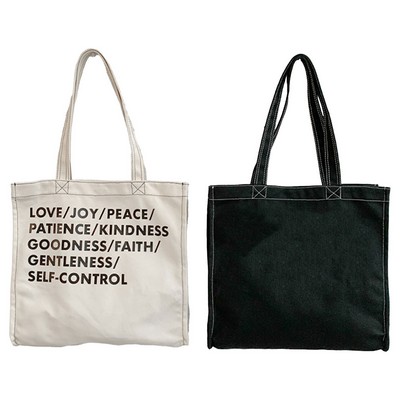 Reinforced Large Canvas Tote Bag