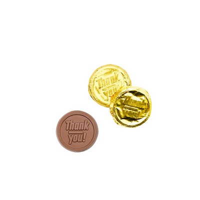 Thank You Premium Gold Foil-wrapped Milk Chocolate Coin