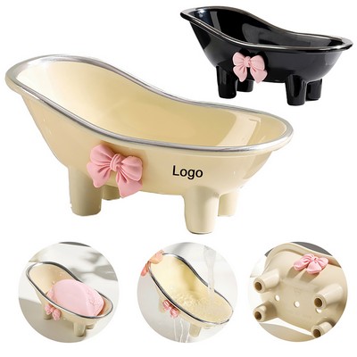 5.5" Mini Bathtub Shape Cartoon Soap Holder Container