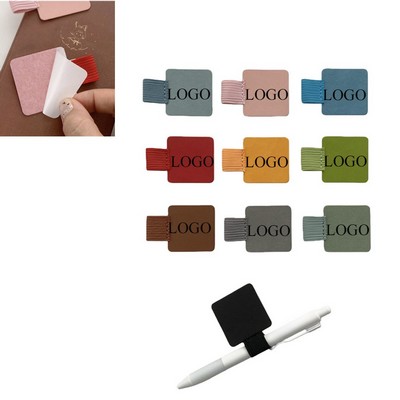 Practical Self Adhesive PU Leather Elastic Pen Holder