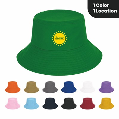 Custom Wide Brim Bucket Sun Hat