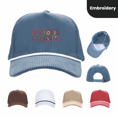 Customized 5 Panel Sports Cap Brass Buckle