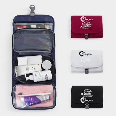 Toiletry Travel Bag with Hanging Hook Waterproof Shower Bathroom