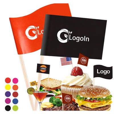 Custom Paper Toothpick Flags with Logo