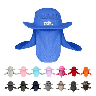 Boonie Cap Bucket Hat W/Removable Facial Mask