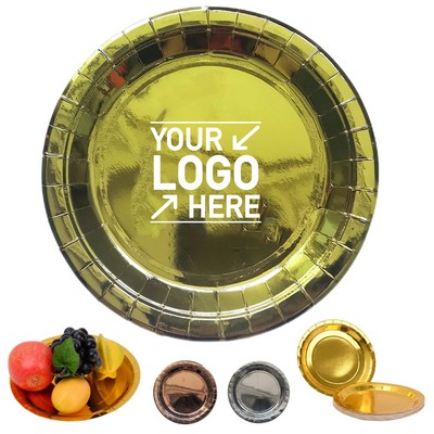 Metallic Foil Disposable Party Plates