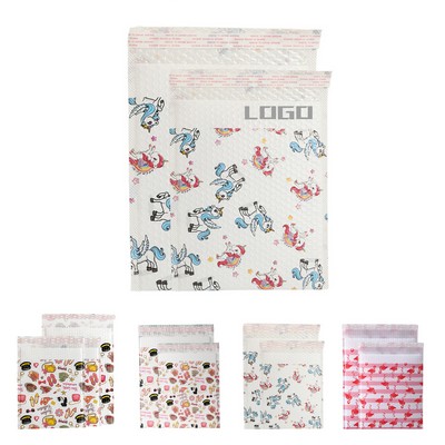5.9 x 9.9" Pink Recycled Poly Bubble Mailers with Self-Seal for Secure Shipping