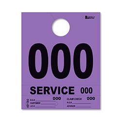 000-999 Heavy Brite™ Purple Premium Service Dispatch Number Tag