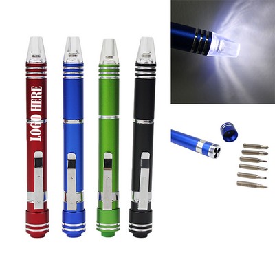 6" 1 Multi Tool Pen Flashlight