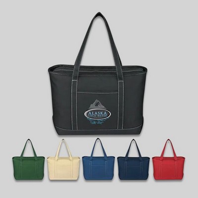 Large Cotton Canvas Yacht Tote Bag