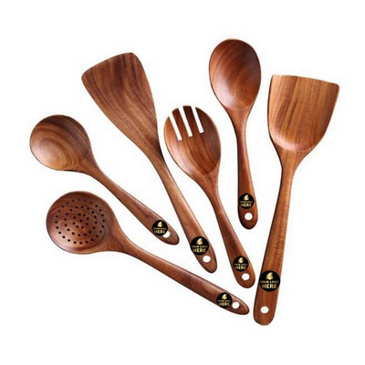 Artisan Teakwood Culinary Utensil Collection