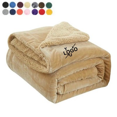 Mink Sherpa Throw Blanket