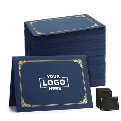 A4 Size European Style Gold Foil Certificate Holder Cover