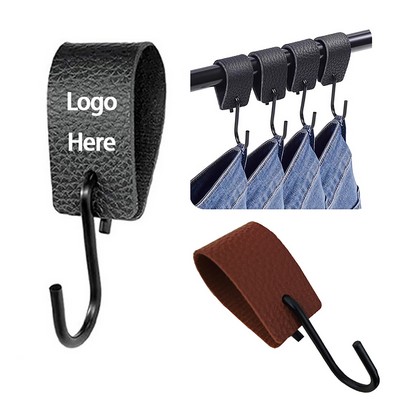 S Hook with Leather Loop