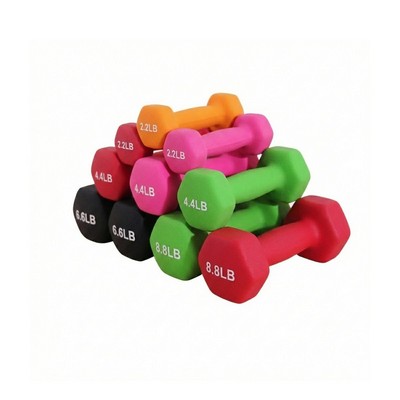 1kg Neoprene Dipped Anti-Roll Hex Dumbbell