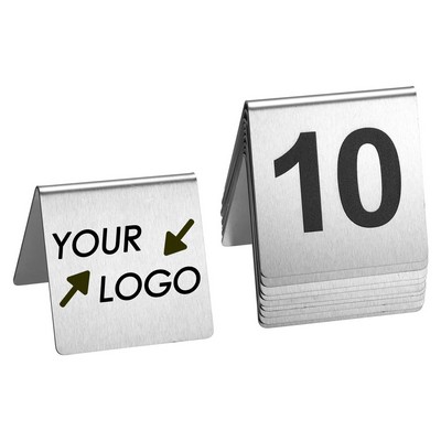 Stainless Steel Table Number Sign
