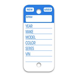 Blue Color Stripe Key Tag