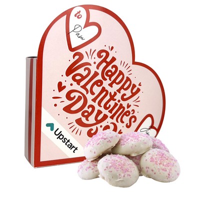 Cupid's Keepsake Box - Snickerdoodle Cookie w/ White Chocolate Clear and Pink Crystals 1.8 oz