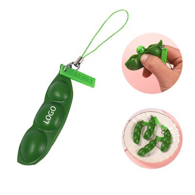 Squishy Bean Fidget Keychain Toy