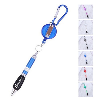 Carabiner Reel Ballpoint Pen
