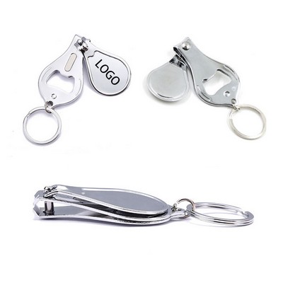 3in1 Water Drop Shape Sharp Sturdy Multi-Functional Metal Nail Clipper