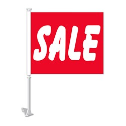 Vizi™ Red "SALE" Clip-On Window Flag
