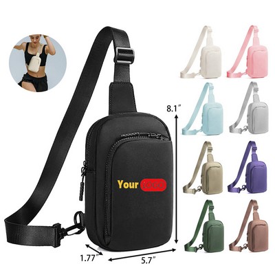 Sports Waterproof Polyester Crossbody Sling Bag
