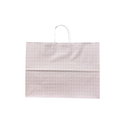 Large Design on White Kraft Paper Shopping Bag