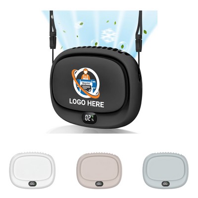 Portable Neck Fan With USB Rechargeable Desktop Stand