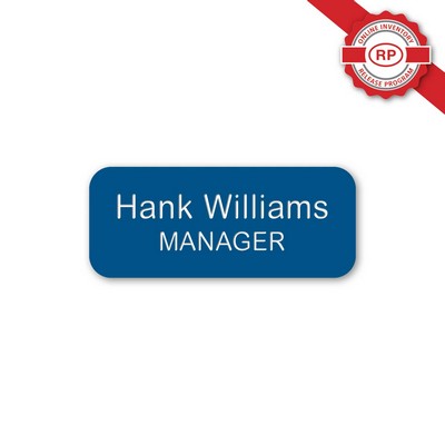 Deluxe Engraved Name Badge (1.25" H x 3.00" W Inches)