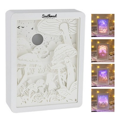 3D Paper Carving Night Lamp