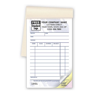 Sales Books - Multi-Purpose, Colors Design, Pocket Size (3 Part)