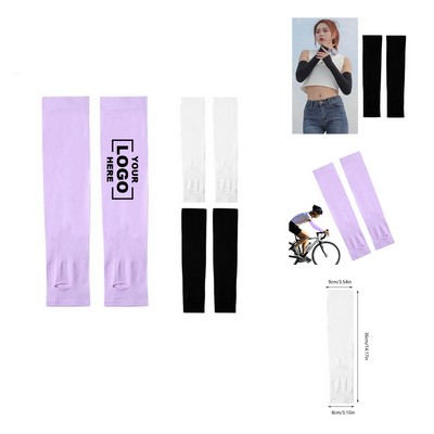 UV Protection Ice Silk Cooling Arm Sleeves