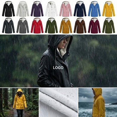 Outdoor Fleece Hooded Hiking Jacket