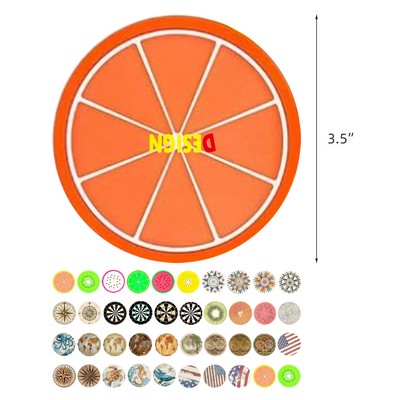 Fruit Non Slip Silicone Heat Insulation Coasters