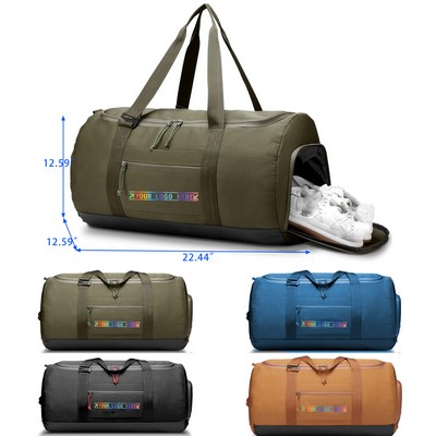 Large Size Traveling Duffel Bag with Shoes Compartment