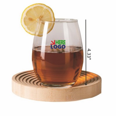 12oz Clear Stemless Wine Glasses