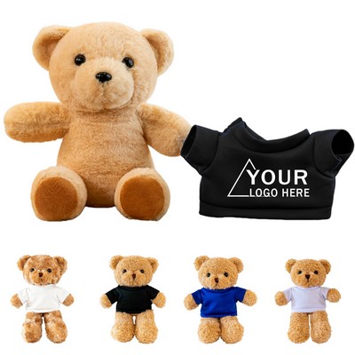 Plush Teddy Bear with Customizable Logo T-Shirt