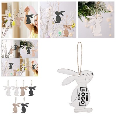 Easter Bunny Wood Hanging Decor