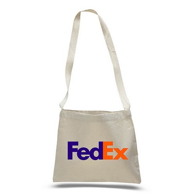 Small Canvas Messenger Bag w/Long Strap (14"x12")