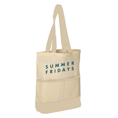 Lightweight Accent Color Tote Bag (14.5" x 17" x 3")