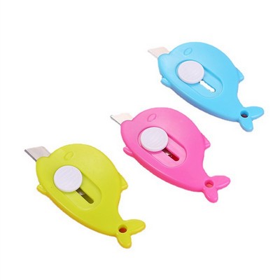 Plastic Utility Knife, Paper Cutter, Mini Box Cutter, Retractable Craft Knife for Office,