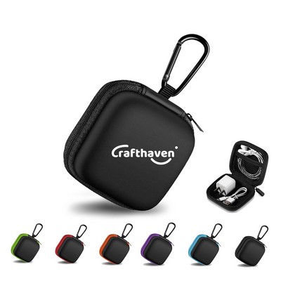 Water Resistant Earbud Case With Hooks