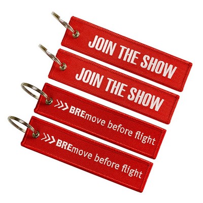 Custom Woven Key Tag Keychain