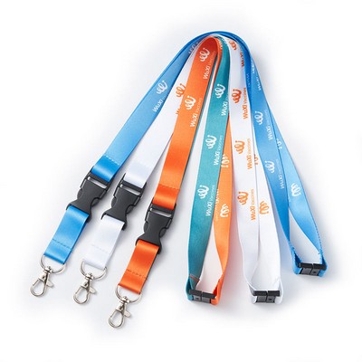Custom Woven Polyester Breakaway Lanyard University Student Keychain Lanyard