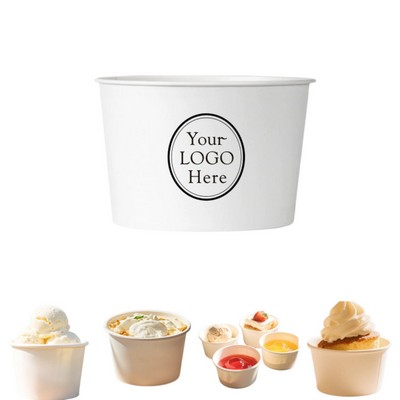 3oz Disposable Paper Ice Cream Cups