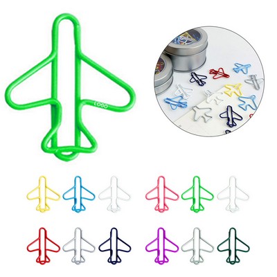 Metal Aluminum Round Tin Airplane Paper Clips